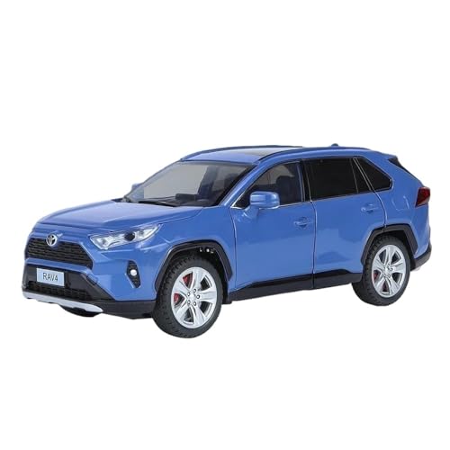 Klassisches Retro Automodell 1:24 Für Toyota RAV4 Kollektive Simulation Off Road Legierung Diecast Spielzeug Miniatur Auto Modell Miniatur Im Maßstab Sammlerstück(Blue) von BOMXAN