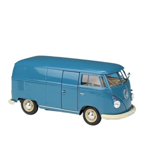 Klassisches Retro Automodell 1:24 Für Volkswagen 1963 T1 Bus Van Simulation Legierung Automodell Handwerk Dekoration Sammlung Spielzeug Miniatur Im Maßstab Sammlerstück(Blue) von BOMXAN