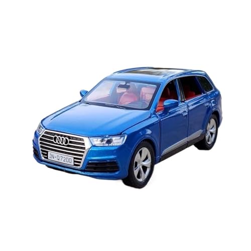 Klassisches Retro Automodell 1:32 Für Audi Q7 SUV Legierung Automodell Fahrzeuge Simulation Sound Und Licht Sammlung Kinderspielzeug Miniatur Im Maßstab Sammlerstück(Blue) von BOMXAN