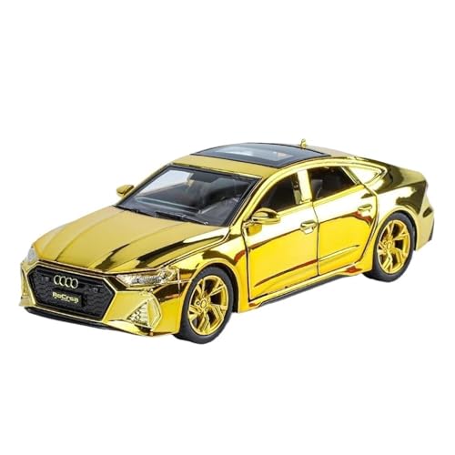 Klassisches Retro Automodell 1:32 Für Audi RS7 Legierung Auto Modell Kinder Junge Spielzeug Fahrzeug Sound Licht Sammlung Miniatur Voiture Miniatur Im Maßstab Sammlerstück(Yellow) von BOMXAN