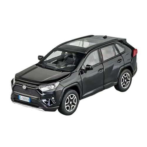 Klassisches Retro Automodell 1:32 Für Toyota RAV4 SUV Legierung Diecast Auto Modell Simulation Sound Licht Sammlung Kinder Spielzeug Miniatur Im Maßstab Sammlerstück(Black) von BOMXAN