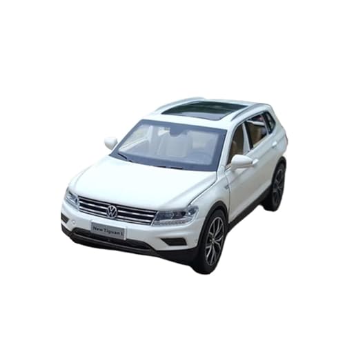 Klassisches Retro Automodell 1:32 Für Volkswagens Tiguan L SUV Legierung Automodell Spielzeugfahrzeuge Simulation Sound Light Collection Miniatur Im Maßstab Sammlerstück(White) von BOMXAN