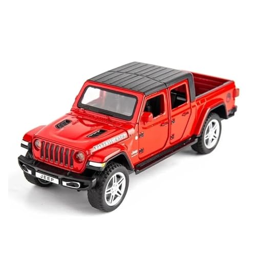 Klassisches Retro Automodell 1:32 Jeep Rubicon Mit Sound Und Licht Für Kinder Und Jungen Spielzeug-Geländewagenmodell Simulation Sammelminiatur Miniatur Im Maßstab Sammlerstück(Red) von BOMXAN