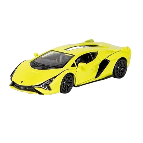 Klassisches Retro Automodell 1:36 Für Lamborghini Sian Collection Miniatur-Voiture-Legierung Diecast-Supercar-Modell Jungen-Geburtstagsspielzeug Miniatur Im Maßstab Sammlerstück(Yellow) von BOMXAN