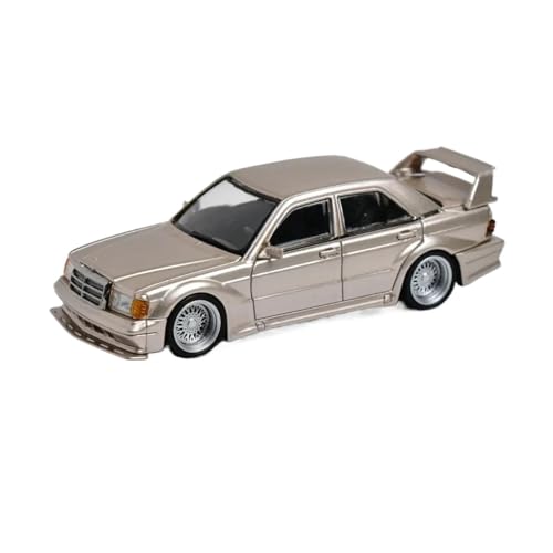 Klassisches Retro Automodell 1:64 Für Mercedes 190E W201 2.5-16 Evo NFS Schwarz-Weiß-Legierung Automodell Vollection Display Miniatur Im Maßstab Sammlerstück(Gold) von BOMXAN