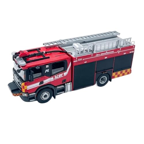 Klassisches Retro Automodell 1:64 Für Singapur 01 Feuerwehrauto Druckguss-Legierung, Simulationsauto-Modell Szene Ornamente Hobby-Sammlung Miniatur Im Maßstab Sammlerstück von BOMXAN