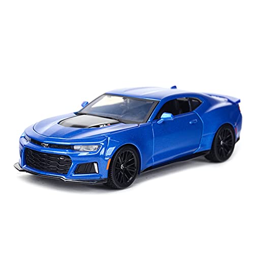 Klassisches Retro Automodell Für Chevrolet Camaro ZL 11:24 Simulation Druckguss Modellauto Statische Kinderspielzeug Geschenksammlung Miniatur Im Maßstab Sammlerstück(Blau) von BOMXAN