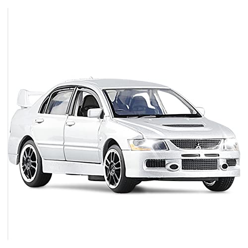 Klassisches Retro Automodell Für Mitsubishi Lancer EVO IX 9 1 32 Legierung Rennwagenmodellsimulation Akusto-optisches Spielzeugfahrzeug Geschenk Miniatur Im Maßstab Sammlerstück(Silber) von BOMXAN