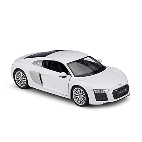 Klassisches Retro Automodell Maßstab 1 24 Diecast Für 2016 R8 V10 Simulation Legierung Auto Modell Spielzeug Junge Geschenk Sammlung Handwerk Miniatur Im Maßstab Sammlerstück(White) von BOMXAN