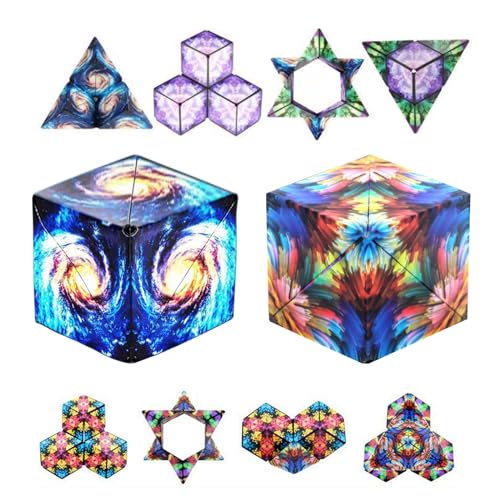 2 Stück Magic Star Cube 2 In 1 Sternenklarer Himmel Zauberwürfel Würfel Star Cube Magic Cube Set 3D Puzzle Würfel Magic Kinder Zauberwürfel Cubes Toys Für Stress Entspannendes Spielzeug von BONGSHAKALAKA