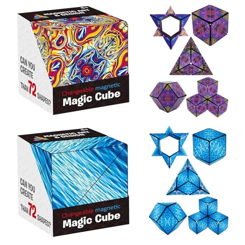 2 Stück Magic Star Cube 2 In 1 Zauberwürfel Sternenklarer Himmel Star Zauberwürfel Cube Würfel Star Cube Magic Cube Set 3D Puzzle Sternenklarer Himmel Cubes Toys Für Stress Entspannendes Spielzeug von BONGSHAKALAKA