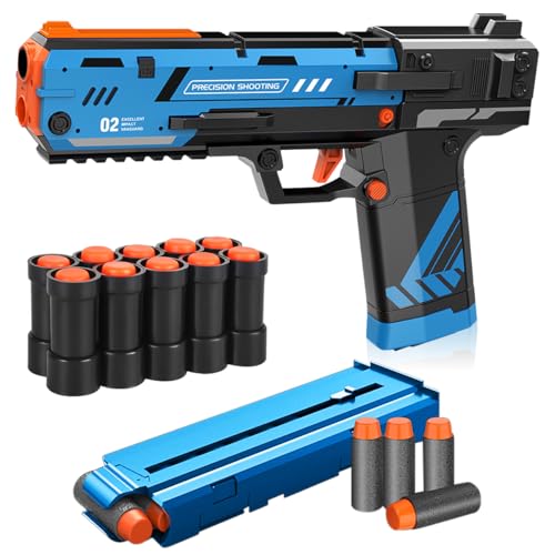 Spielzeugpistole, Spielzeug Pistole für Kinder, Toy Pistolen,Toy Gun, Kinder Spielzeugpistole mit 10 Soft Bullet für ab 8+ für Kinder Geburtstag Geschenke Spiele draussen Karneval von BONHHC