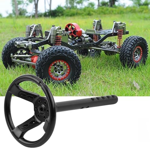 RC Crawler Car Lenkrad Universallenkrad aus Kunststoff RC Crawler Car Simulationszubehör im Maßstab 1 : 10 Schwarzes RC Teilezubehör Abnehmbares gutes Ersatzrad Wirklich praktisches RC Car Lenkrad von BONKZEBU