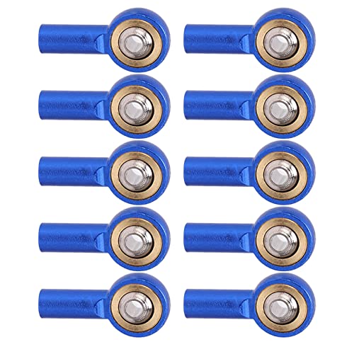BONKZEBU 10 Stück RC M2 Kugelkopf, Rostfrei, Korrosionsbeständig, Leicht, RC-Link-Kugelkopfhalter für RC-Car-Roboter-Autos (Blau) von BONKZEBU