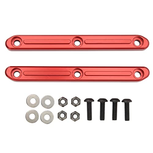 BONKZEBU 2PCS RC-Dachreling, Aluminiumlegierung, RC-Körper-Dachreling, Kompatibel, Präzise, ​​robust, Beständig mit ARRMA 1/5 Outcast Kraton 8s (Rot) von BONKZEBU