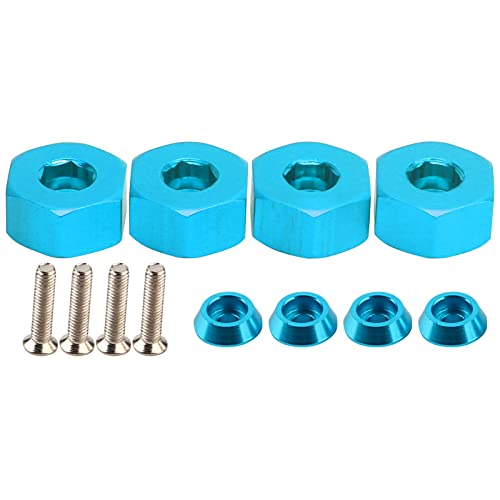 BONKZEBU 4 Stück RC-Sechskant-Kombinator, Radnaben-Sechskant-Adapter 5 Mm auf 12 Mm Kombinator, Erhältlich für WPL D12 1/10 RC-Modell-LKWs (Blau B) von BONKZEBU