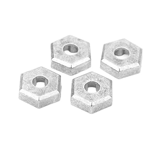 BONKZEBU 4PCS 1/16 RC Hex Kupplung Zinklegierung Silber RC Rad Hex Nabe Adapter für SCY 16101 16102 16103 16201 1/16 RC Autos von BONKZEBU