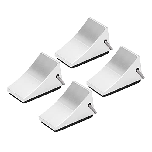 BONKZEBU 4PCS RC-Modellauto-Unterlegkeil, Rutschfester Unterlegkeil aus Aluminiumlegierung, Gute Fixierung RC-Unterlegkeil für Redcat Gen8 Axial SCX10 (Silber) von BONKZEBU