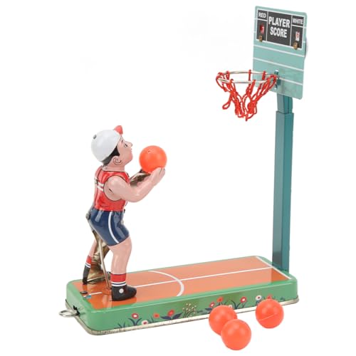 BONKZEBU Basketballspieler Spielzeug,Exquisite Handwerkskunst Uhrwerk Basketballspieler Spielzeug,Realistische Bewegungen Vintage Tin Wind Up Spielzeug,für Sammlung Geburtstag von BONKZEBU