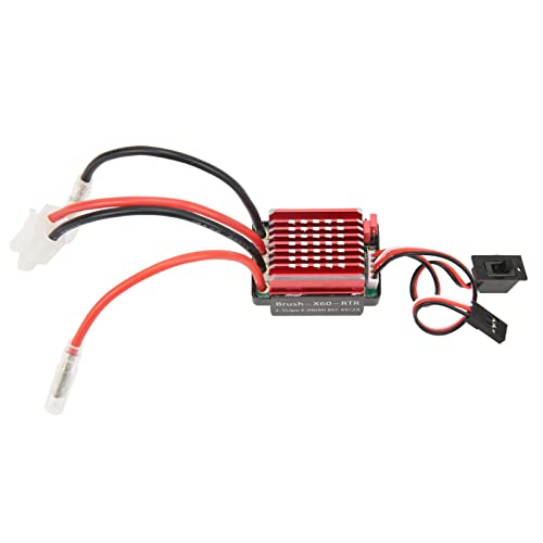 BONKZEBU RC 60A Brushed ESC 6V 2A Elektrischer Geschwindigkeitsregler für TR HSP Redcat 1/10 RC Autos von BONKZEBU