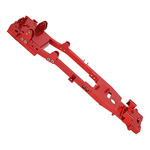 BONKZEBU RC-Chassis-Rahmen, Aluminiumlegierung RC-Chassis-Rahmen DIY-Teil, Auto-Upgrade-Teile-Zubehör für WPL D12 1/10 RC-Car (Rot) von BONKZEBU