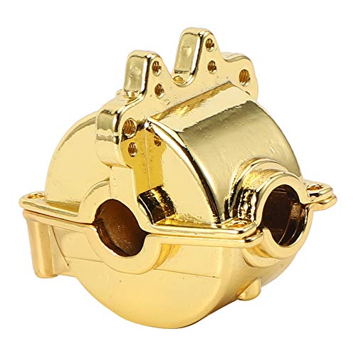 BONKZEBU RC-Getriebeabdeckung, Aluminium-Vorder-Heck-Getriebe, Box-Getriebe-Differentialgehäuse, für WLtoys 1/18 A959 Ferngesteuertes Automodell (Gold) von BONKZEBU