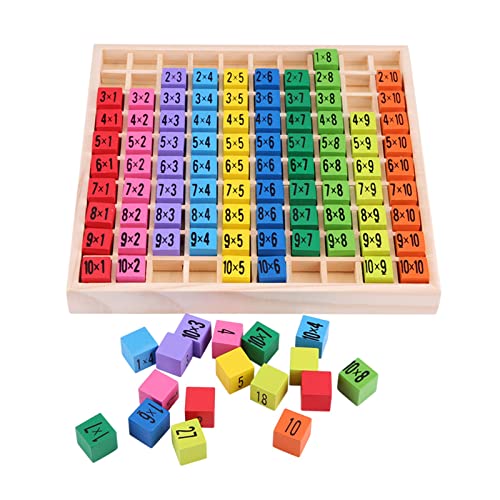 Mathematik Pädagogisches Holzspielzeug 10 * 10 Multiplikationstabelle Baby Blöcke Puzzle Multiplikationstabelle Puzzle Spielzeug Holz Puzzle von BONKZEBU