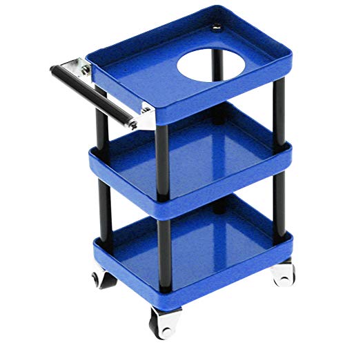 RC Car Repair Work Stand Repair Tool, Exquisite Verarbeitung RC Car Work Stand, RC Car Work Stand Aluminum Repair Workstation, für Scale Cars Trucks (Blau) von BONKZEBU