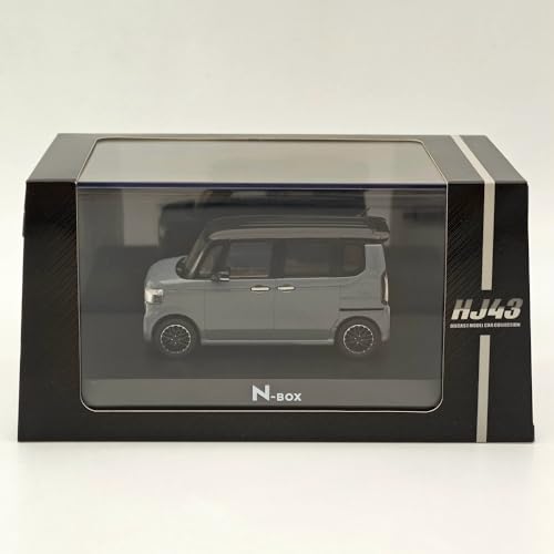 Hobby Japan 1/43 N-Box Custom Slate Grey Pearl & Black Diecast Modellauto Limited Collection Auto Spielzeug Geschenk HJ431006GP von BOOGAA