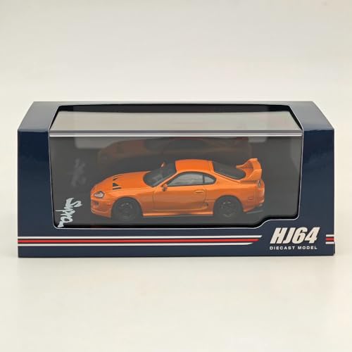 Hobby Japan 1/64 für Supra (JZA80) JDM Customized Version Orange Metallic HJ644042P Druckguss-Modelle Auto-Kollektion von BOOGAA