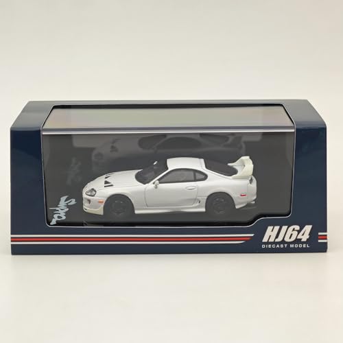 Hobby Japan 1/64 für Supra (JZA80) JDM Customized Version White II HJ644042W Druckguss-Modelle Auto-Kollektion von BOOGAA