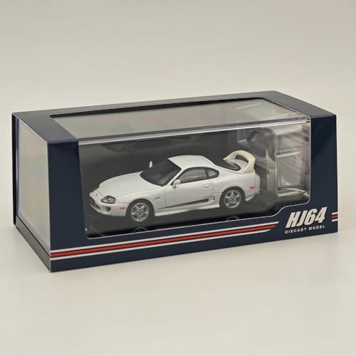 Hobby Japan 1/64 für Supra RZ JZA80 Originalprodukt mit ActiveSpoiler, weiß, HJ643042W Druckguss-Modelle, Auto-Kollektion von BOOGAA