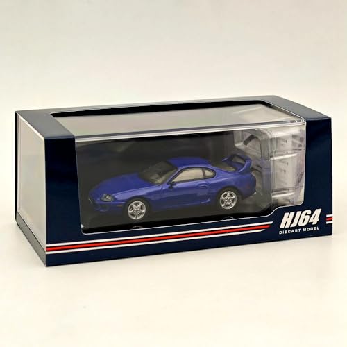 Hobby Japan 1/64 für Supra RZ JZA80 mit aktiven Spoilerteilen Blau HJ642042BL Druckguss Modelle Auto-Kollektion von BOOGAA