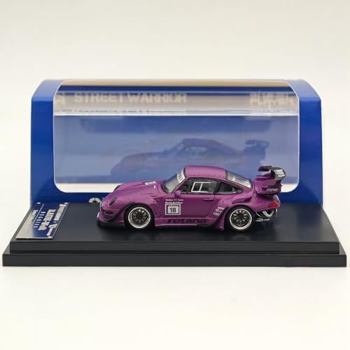 SW 1:64 Purple 911 RWB 993#18 Racing Sports Model Diecast Metal Car Collection von BOOGAA