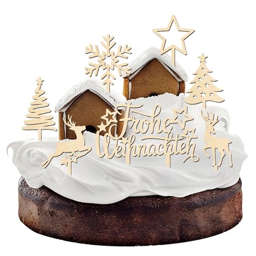 BOOMTOP 7pcs Cake Topper Weihnachten Tortendeko Holz Frohe Weihnachten Kuchen Cupcake Topper Weihnachtsbaum Rentier Kuchen Deko Weihnachtskuchen Topper für Cake Torten Muffins Weihnachtsfeier BOOMTOP 7pcs Cake Topper Weihnachten Tortendeko Holz Frohe Weihnachten Kuchen Cupcake Topper Weihnachtsbaum Rentier Kuchen Deko Weihnachtskuchen Topper für Cake Torten Muffins Weihnachtsfeier von BOOMTOP