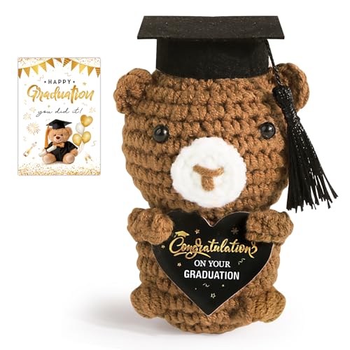 BOOMTOP Abschluss Geschenk 2025 Abitur Bachelor Mini Bär Graduation Geschenke für Frau Mann Bestandene Prüfung Karte Doktor ABI Abschlussgeschenke Pocket Hug Positive Strickwolle Bär Puppe 10cm BOOMTOP Abschluss Geschenk 2025 Abitur Bachelor Mini Bär Graduation Geschenke für Frau Mann Bestandene Prüfung Karte Doktor ABI Abschlussgeschenke Pocket Hug Positive Strickwolle Bär Puppe 10cm von BOOMTOP