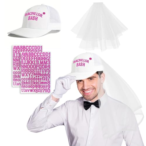 BOOSHMall junggesellenabschied männer, JGA Männer Kostüm Set, mit Hut und Schleier, 2 Tattoos, für Stag Party Kostüm Zubehör Männer Hochzeit Deko BOOSHMall junggesellenabschied männer, JGA Männer Kostüm Set, mit Hut und Schleier, 2 Tattoos, für Stag Party Kostüm Zubehör Männer Hochzeit Deko von BOOSHMall