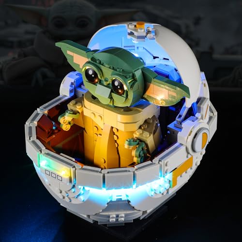 BOOZUU Licht-Kit für Lego-75403 Grogu mit Hover-Kinderwagen - Beleuchtung kompatibel mit Lego Star Wars Grogu mit Hover-Kinderwagen 75403 Bauset für Erwachsene (nur Lichter, kein LEGO Set) von BOOZUU