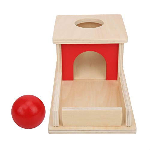 BORDSTRACT Holzball Box, mehrere Stile Optionales Bildungsformspielzeug mit bunten Bällen, Handkoordinationstraining für das frühe Lernen (Permanente Zielbox) von BORDSTRACT