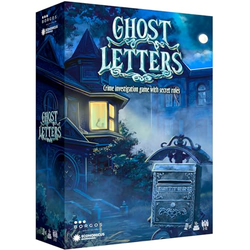 GHOST LETTERS – Murder Mystery Board Game (Ages 14+) – 2-12 Players, 30 Min Play Time – Intriguing Cooperative Game for Adults – Solve a Ghostly Puzzle on Game Night – 2 Modes & Secret Roles [English] von BORGOS