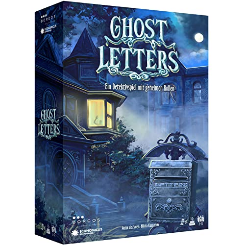 BORGOS Ghost Letters - Murder Mystery Spiel mit geheimen Rollen - Gesellschaftsspiel - Krimispiel für Erwachsene ab 14 - Partyspiel - Deduktionsspiel [Deutsche Edition] von BORGOS