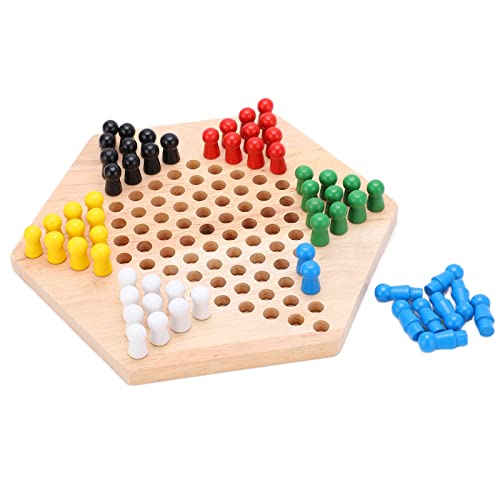 Chinesisches Dame-Spiel, Buntes Chinesisches Dame-Brettspiel aus Holz für Erwachsene, Kinder, Familie von BOROCO