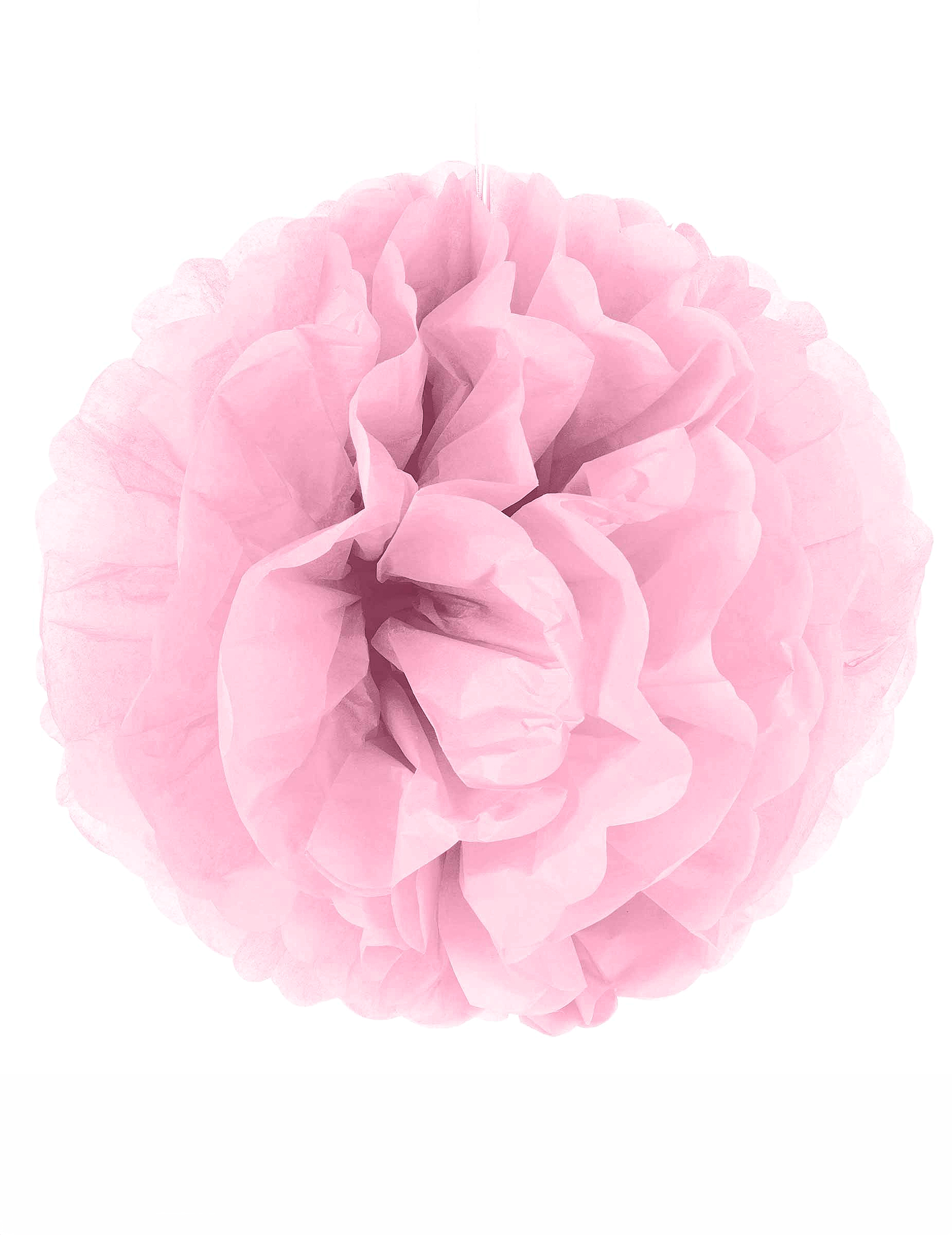 Pompom-Hängedeko Dekoball rosa 35cm von PARTYDECO