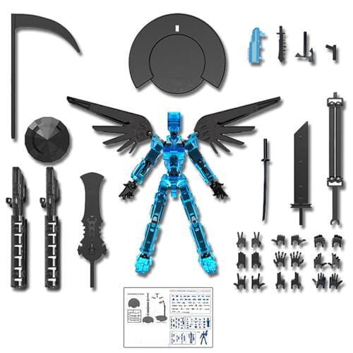 5. Generation Dummy13 Magnetische Actionfigur, T13 Actionfiguren-Set, 2025 Aktivitätsroboter, bewegliches Spielzeug mit Mehreren Gelenken, DIY-Modellpuppe als Tischdekoration für Zuhause (Blue) von BOSONS