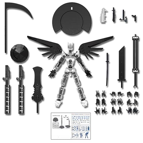 5. Generation Dummy13 Magnetische Actionfigur, T13 Actionfiguren-Set, 2025 Aktivitätsroboter, bewegliches Spielzeug mit mehreren Gelenken, DIY-Modellpuppe als Tischdekoration für Zuhause (White) von BOSONS