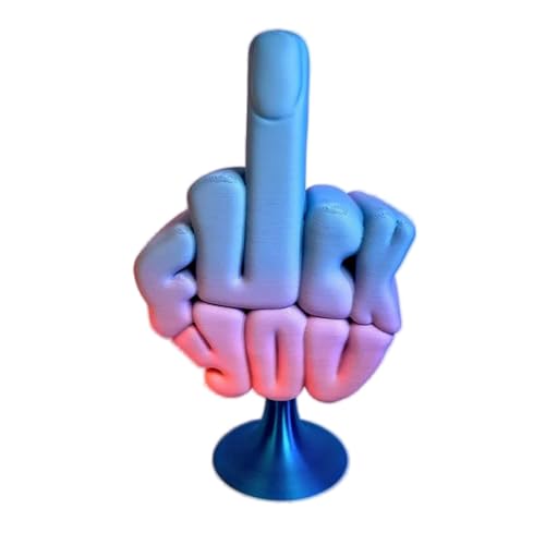 BOSONS F**k You Mittelfinger Schreibtischdeko, Lustige Mittelfinger-Statue Heimbüro-Dekoration, Originelle Mittelfinger-Figur-Geschenke, Mittelfinger-Scherzgeschenke (Pink) von BOSONS