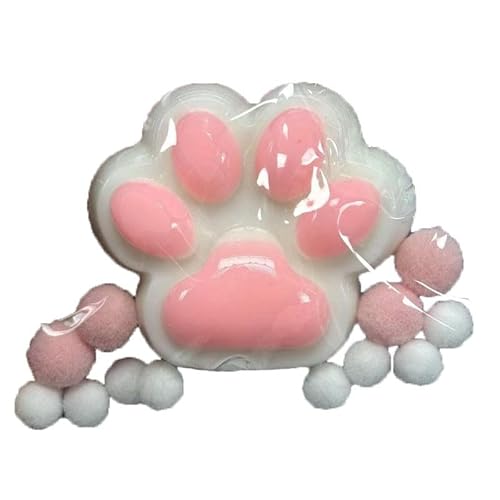 BOSSETY 7cm Taba Squishy,Cat Paw Squishy, Fufu Squishy,Katzenpfoten Squishy, Süße Katzenpfoten Stressabbau Fidget Toys für Kinder und Erwachsene (Rosa) von BOSSETY