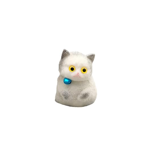 BOSSETY 8.5cm Süße Katze Dekompressionsspielzeug für Tiere,Fufu Squishy,Mochi Squishy,Süße Stressabbau Fidget Toys für Kinder und Erwachsene (Grau) von BOSSETY