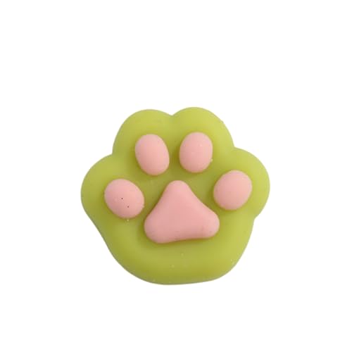 BOSSETY Cat Paw Squishy,TRP-Quetschspielzeug für Katzenpfoten, Stressabbau,Taba Squishy, Fufu Squishy, Süße Katzenpfoten Stressabbau Fidget Toys für Kinder und Erwachsene (Grasgrün) von BOSSETY