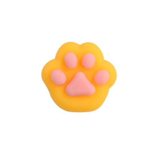 BOSSETY Cat Paw Squishy,TRP-Quetschspielzeug für Katzenpfoten, Stressabbau,Taba Squishy, Fufu Squishy, Süße Katzenpfoten Stressabbau Fidget Toys für Kinder und Erwachsene (Orange) von BOSSETY